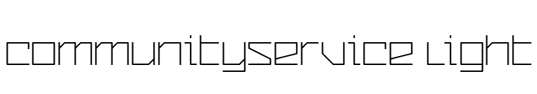 CommunityService Light font preview