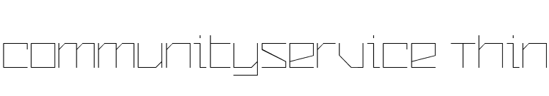 CommunityService Thin font preview