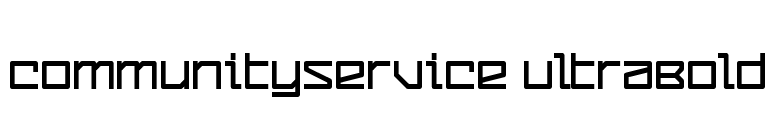 CommunityService UltraBold font preview