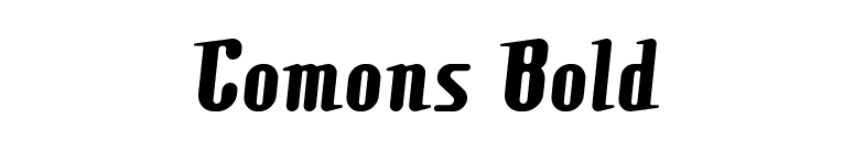 Comons Bold font preview