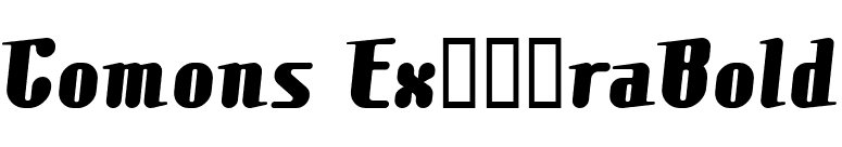 Comons Exï¿¿raBold font preview