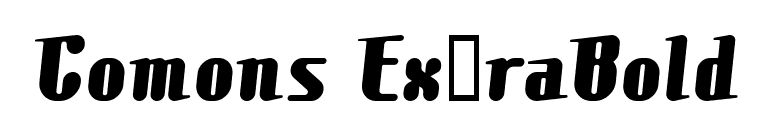 Comons Ex￿raBold font preview