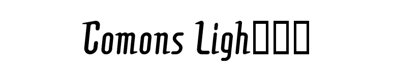 Comons Lighï¿¿ font preview