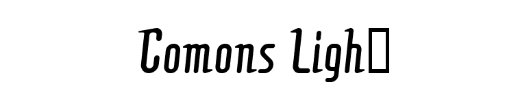 Comons Ligh￿ font preview