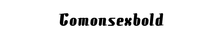 Comonsexbold font preview