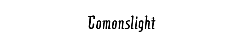 Comonslight font preview