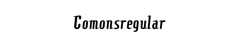 Comonsregular font preview