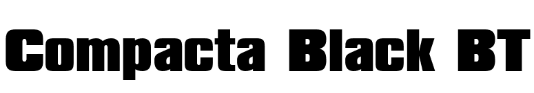 Compacta Black BT font preview