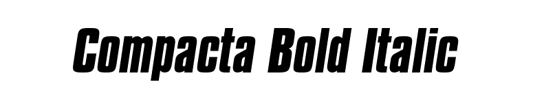 Compacta Bold Italic font preview