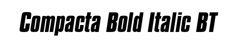 Compacta Bold Italic BT font preview
