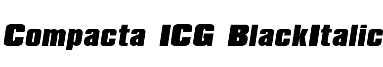 Compacta ICG BlackItalic font preview