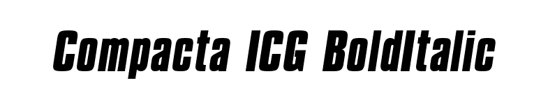 Compacta ICG BoldItalic font preview