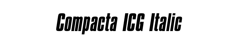Compacta ICG Italic font preview