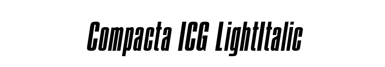 Compacta ICG LightItalic font preview
