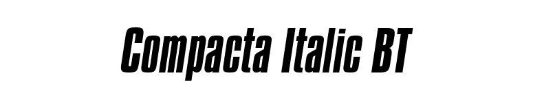 Compacta Italic BT font preview