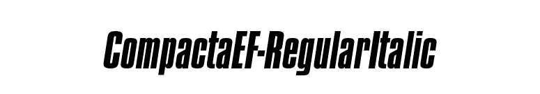 CompactaEF-RegularItalic font preview