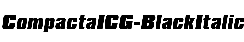 CompactaICG-BlackItalic font preview