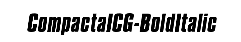 CompactaICG-BoldItalic font preview