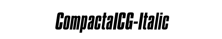 CompactaICG-Italic font preview