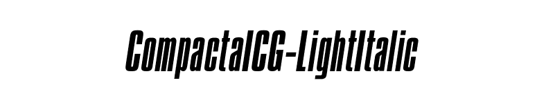 CompactaICG-LightItalic font preview
