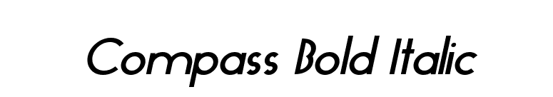 Compass Bold Italic font preview