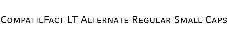 CompatilFact LT Alternate Regular Small Caps font preview