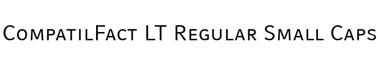 CompatilFact LT Regular Small Caps font preview