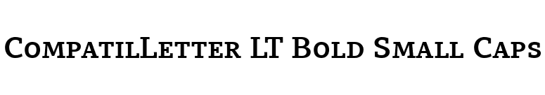 CompatilLetter LT Bold Small Caps font preview