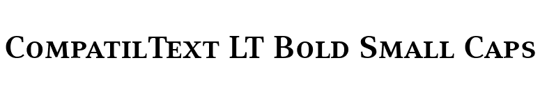 CompatilText LT Bold Small Caps font preview