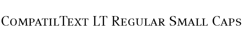 CompatilText LT Regular Small Caps font preview