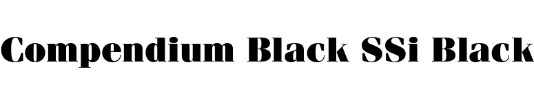 Compendium Black SSi Black font preview