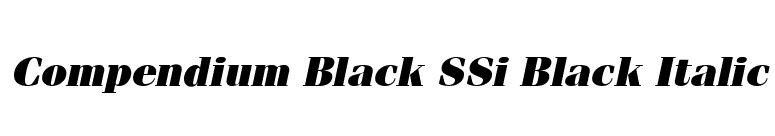 Compendium Black SSi Black Italic font preview