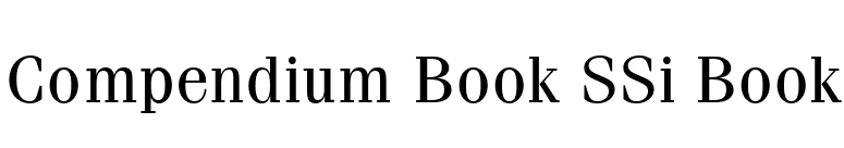 Compendium Book SSi Book font preview