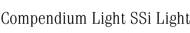 Compendium Light SSi Light font preview