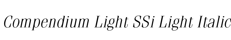 Compendium Light SSi Light Italic font preview