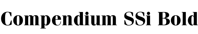 Compendium SSi Bold font preview