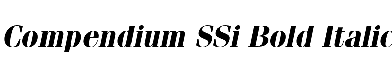 Compendium SSi Bold Italic font preview