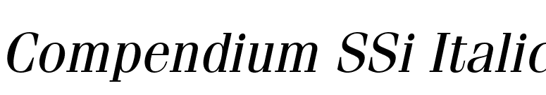Compendium SSi Italic font preview