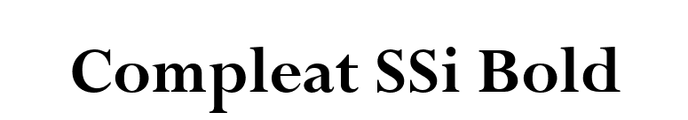 Compleat SSi Bold font preview