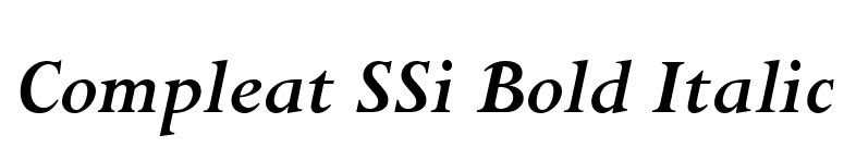Compleat SSi Bold Italic font preview