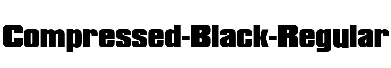 Compressed-Black-Regular font preview