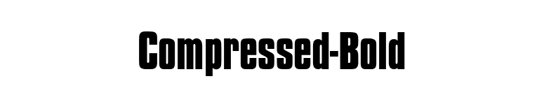 Compressed-Bold font preview