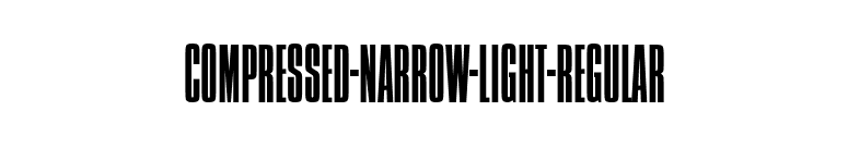 Compressed-Narrow-Light-Regular font preview