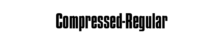 Compressed-Regular font preview