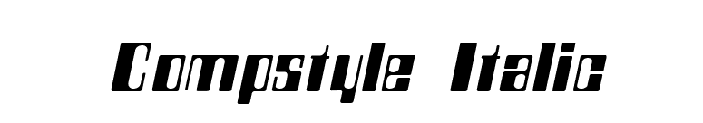 Compstyle Italic font preview