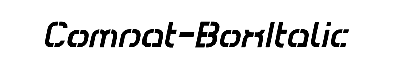 Comsat-BoxItalic font preview