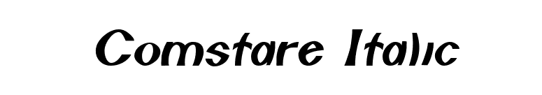 Comstare Italic font preview