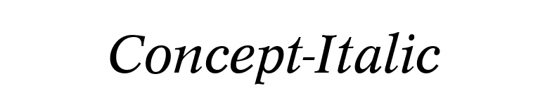 Concept-Italic font preview