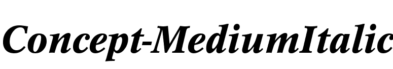 Concept-MediumItalic font preview