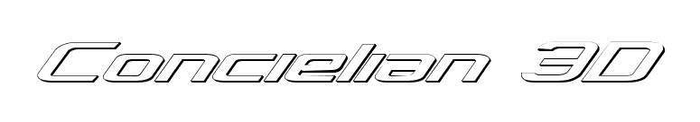 Concielian 3D font preview